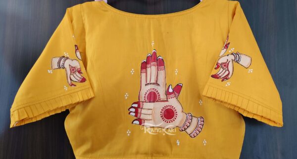 Hand Painted pattachitra mudra design blouses