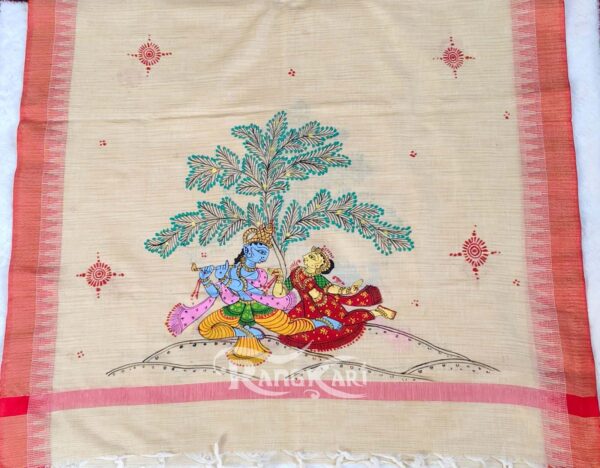 hand painted pattachitra rasleela dupatta