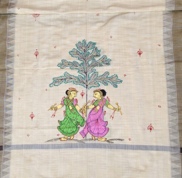 "GOPIYAN RAAS" Hand Painted Dupatta - Image 3
