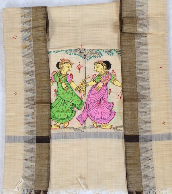 "GOPIYAN RAAS" Hand Painted Dupatta - Image 2
