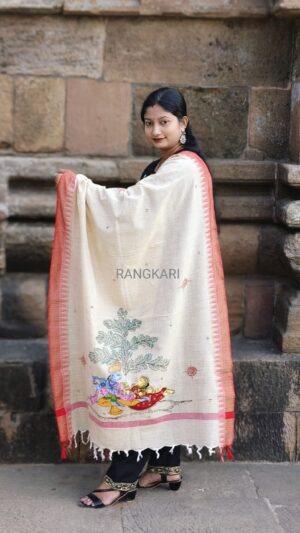 KRISHNA RASLEELA Hand Painted Dupatta