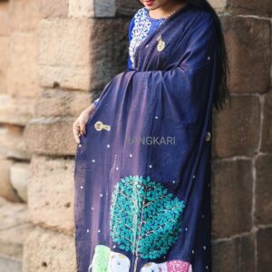 "GAJA VRIKSHA" Hand Painted Dupatta