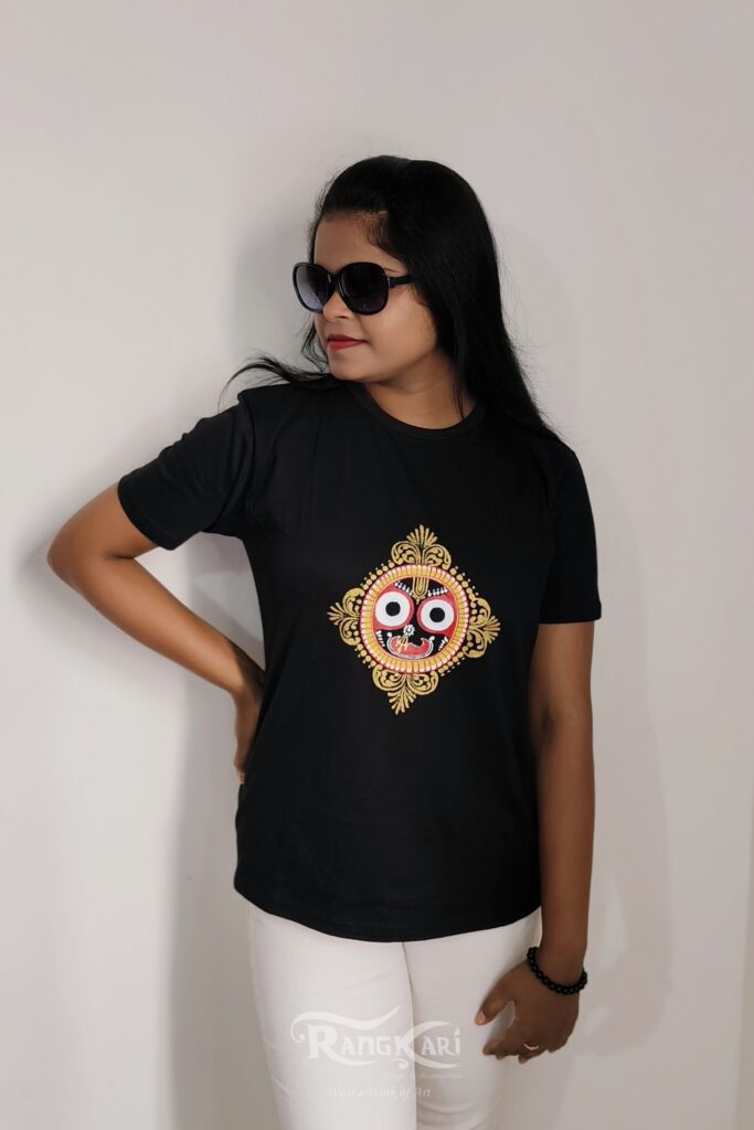 hand painted jagannath face t-shirt