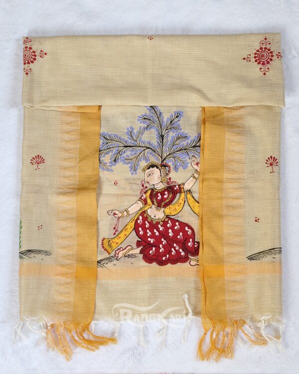 hand painted pattachitra radha dupatta