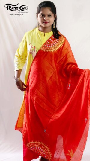 SAURA SINDOORI Hand Painted Dupatta