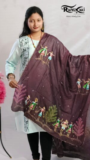 SAURA BASANTI Hand Painted Dupatta