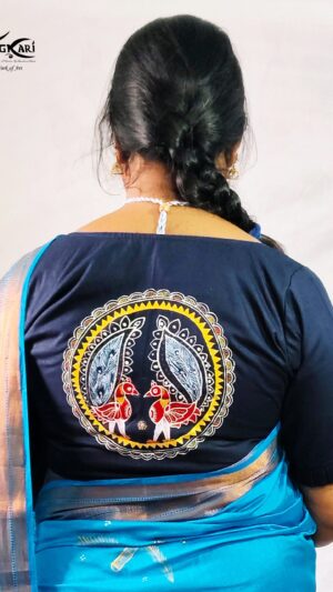 CHANDUA MOHINI Hand Painted Blouse - Peacock Design