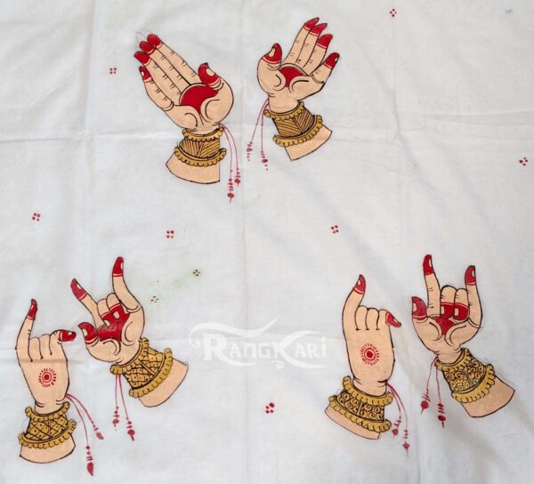 Hand Painted Odissi Mudra Dupatta