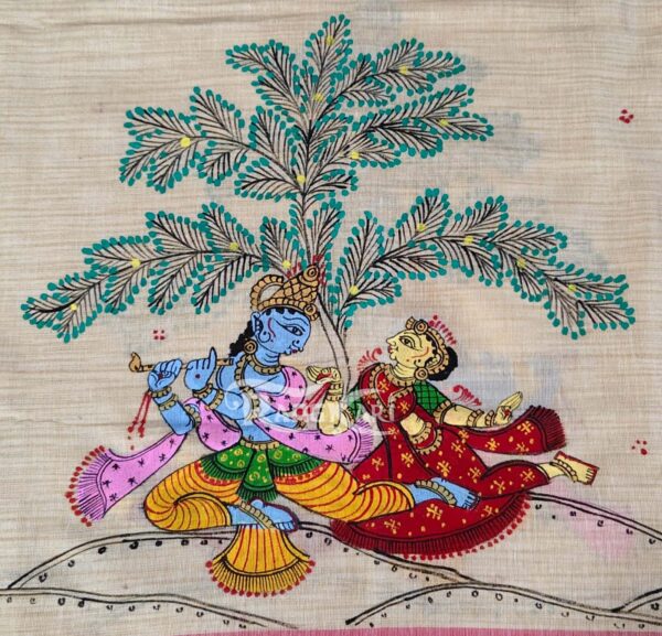 hand painted pattachitra rasleela dupatta