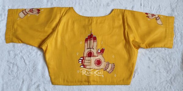 Hand Painted pattachitra mudra design blouses