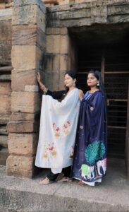 Rangkari hand painted Fusion dupatta