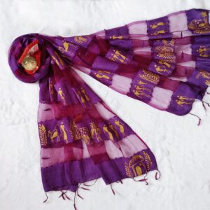 rangkari hand painted dupatta