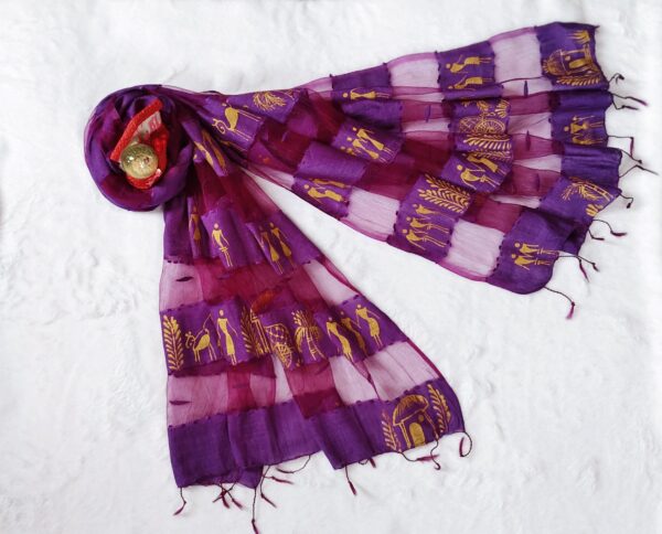 rangkari hand painted dupatta