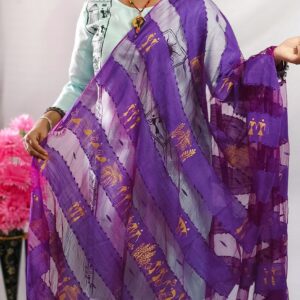 "SAURA SYMPHONY" Hand Painted Dupatta