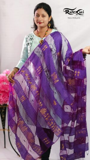 SAURA SYMPHONY Hand Painted Dupatta