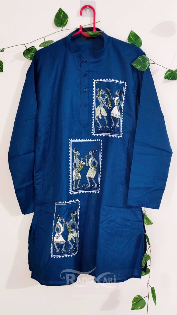 "NEEL TRIKOSH" Hand Painted Men Kurta