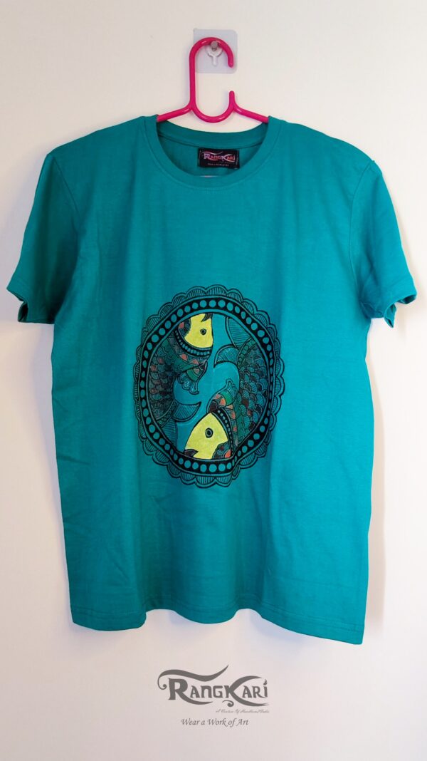 "MATSYA" Hand Painted Madhubani Men T-shirt
