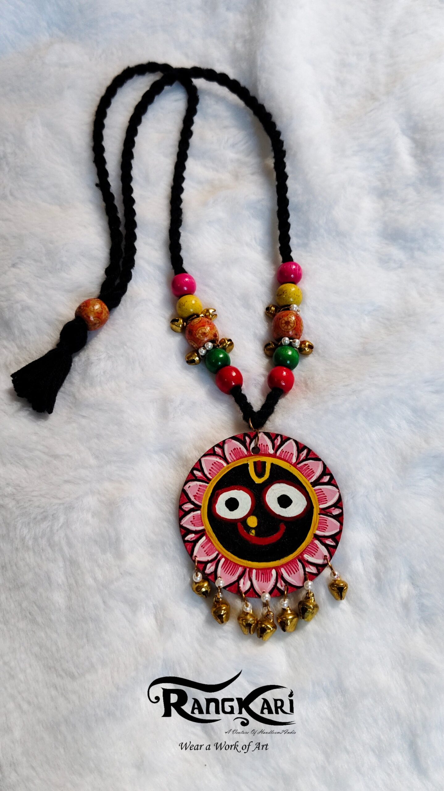 "SRI JAGANNATH SRINGAR" Hand Painted Jewellery Set - Image 4