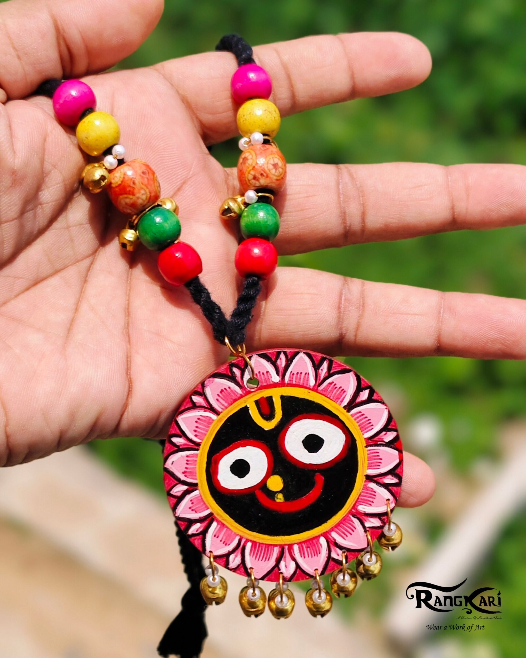 "SRI JAGANNATH SRINGAR" Hand Painted Jewellery Set - Image 2