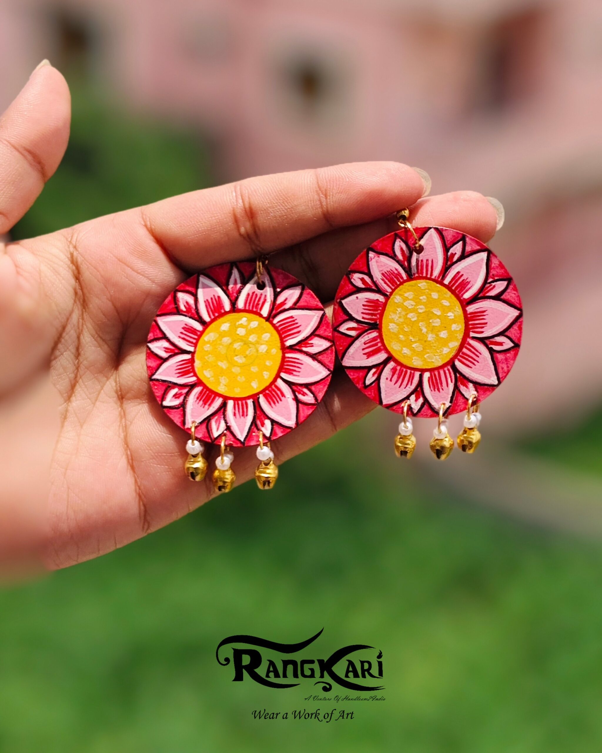 "SRI JAGANNATH SRINGAR" Hand Painted Jewellery Set - Image 3