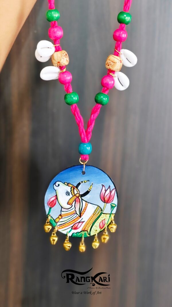 "NANDI’S BLOSSOM" Hand-Painted Jewellery Set - Image 4