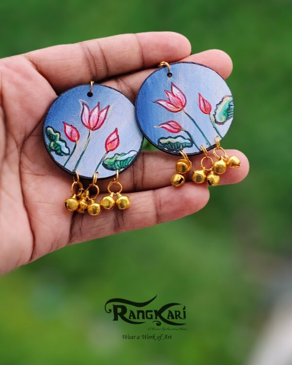 "NANDI’S BLOSSOM" Hand-Painted Jewellery Set - Image 5