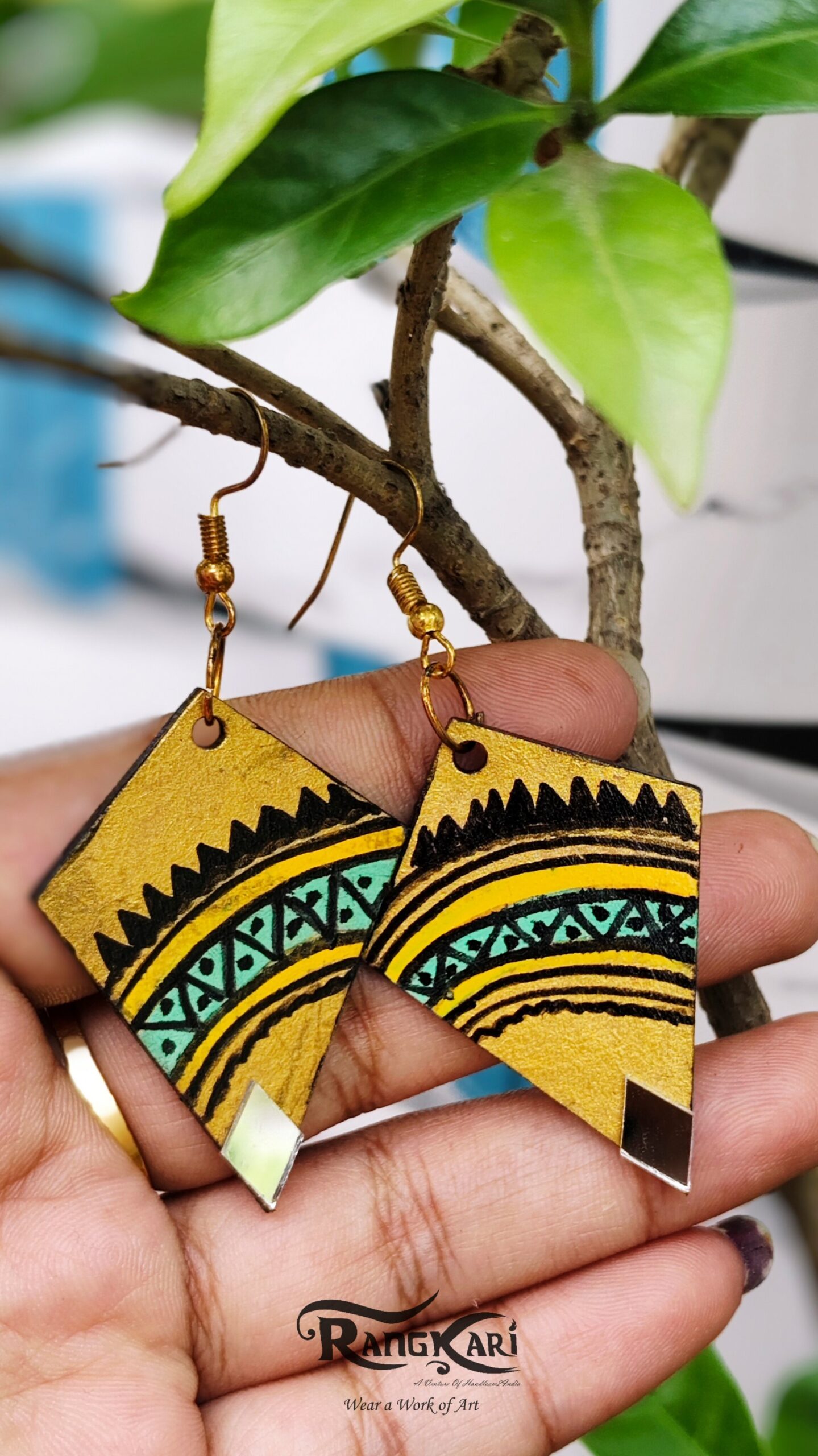"URBAN ADIVASI" Hand-Painted Jewellery Set - Image 3