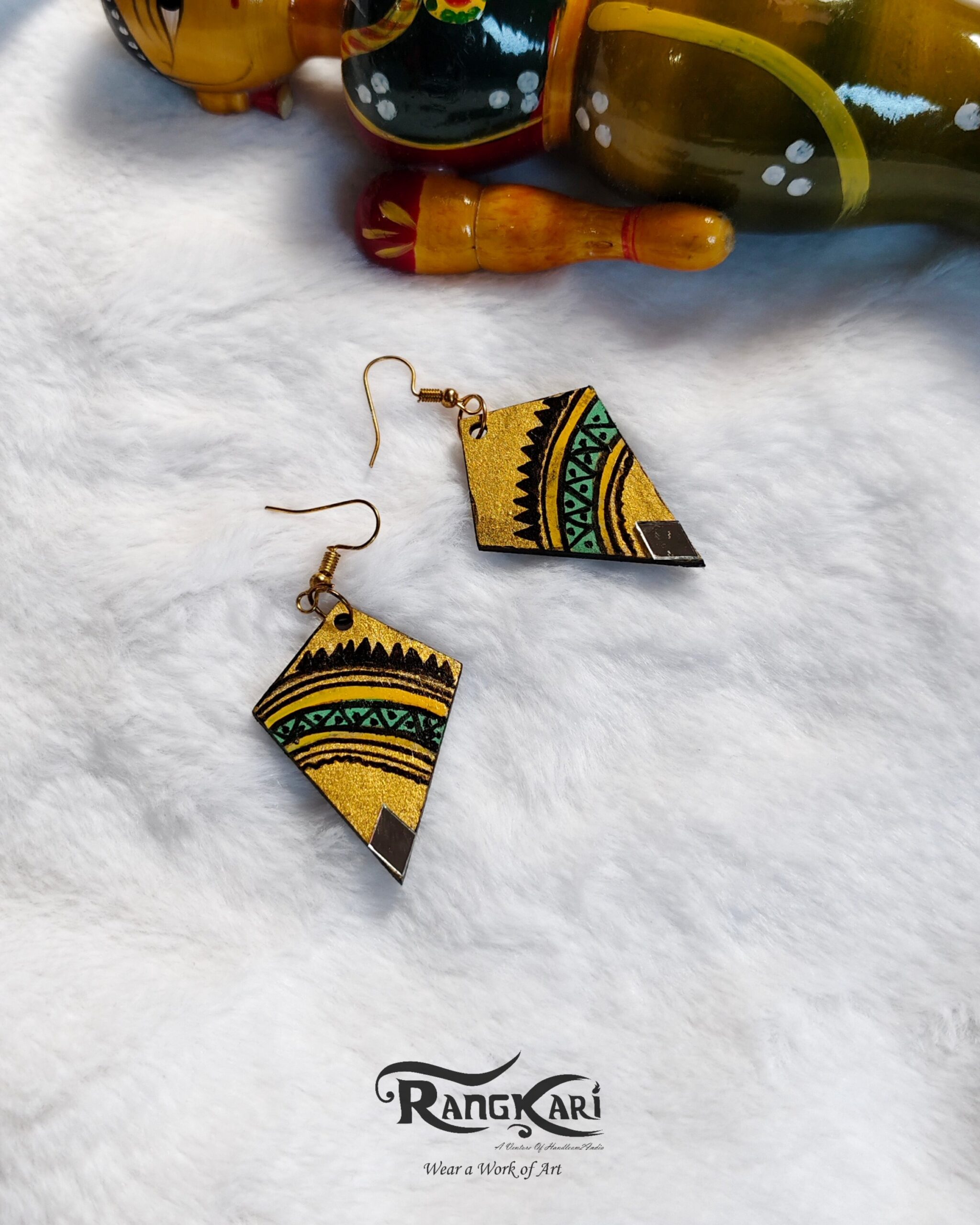 "URBAN ADIVASI" Hand-Painted Jewellery Set - Image 4
