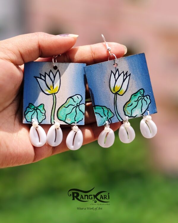 "SHWET KAMAL" Hand-Painted Jewellery set - Image 4