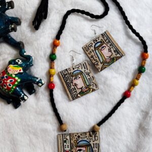 "NEFERTARI TALES" Hand-Painted Jewellery Set