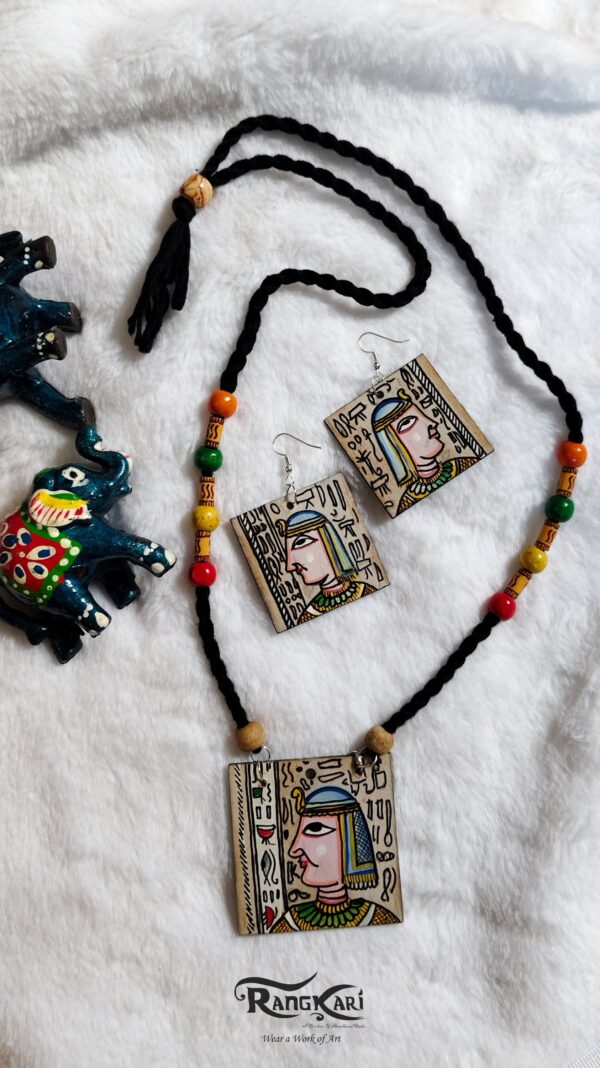 "NEFERTARI TALES" Hand-Painted Jewellery Set