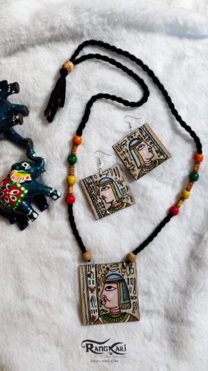 NEFERTARI TALES Hand-Painted Jewellery Set - Egypt Design