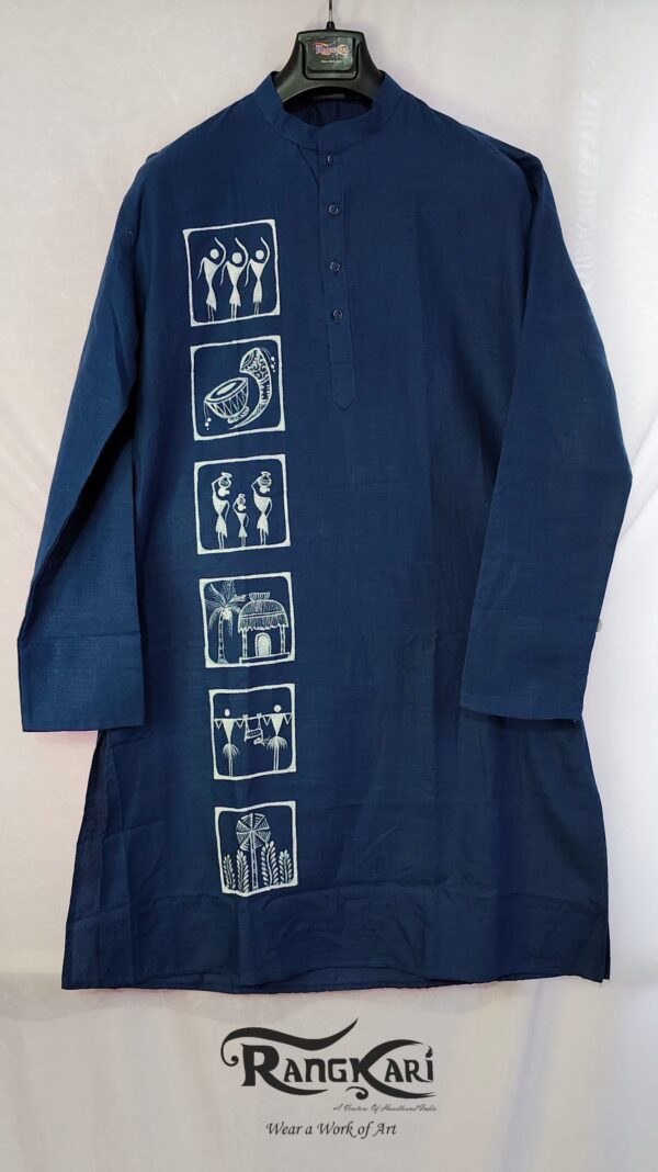 "NEEL SAURA" Hand Painted Men Kurta - Image 6