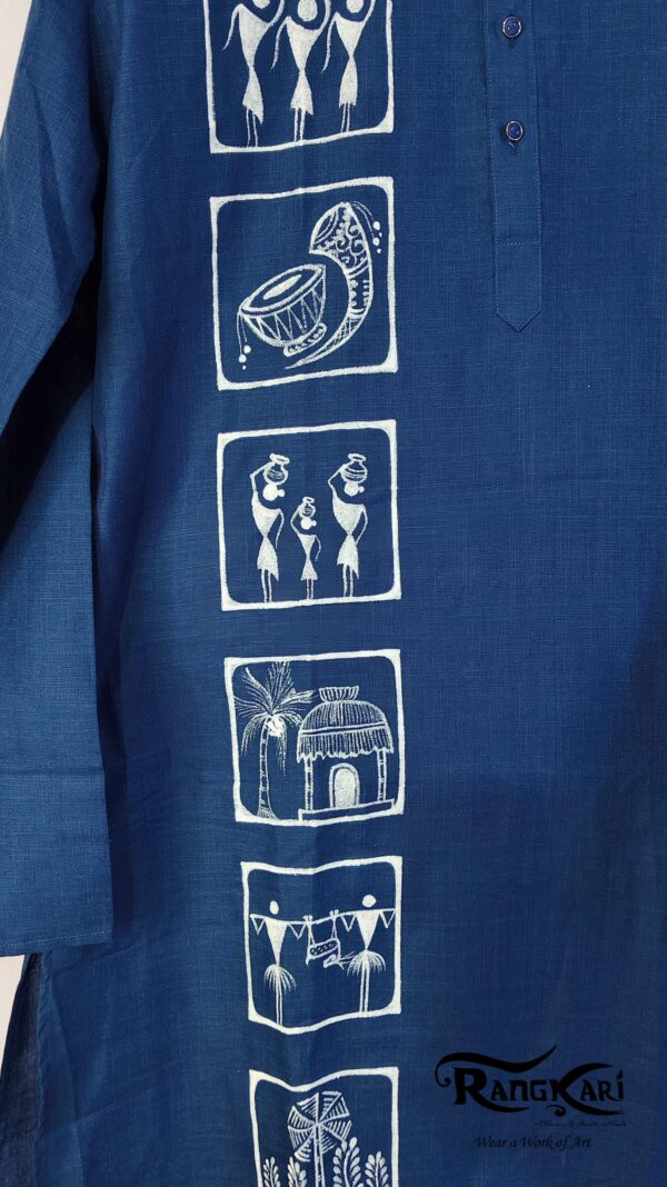 "NEEL SAURA" Hand Painted Men Kurta - Image 7
