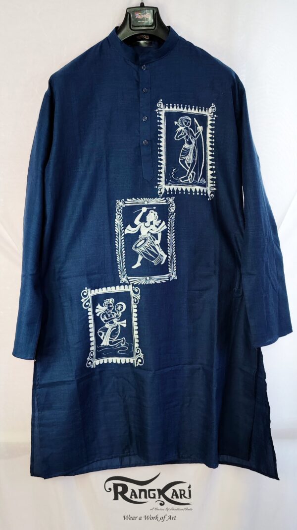 "NRITYA CHITRA" Hand Painted Men Kurta - Image 8