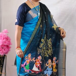 "NRITYA RATRI" Hand Painted Dupatta