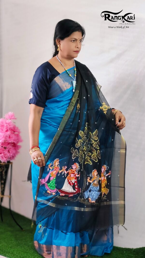 "NRITYA RATRI" Hand Painted Dupatta
