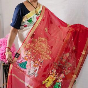 "NRITYA VATIKA" Hand Painted Dupatta