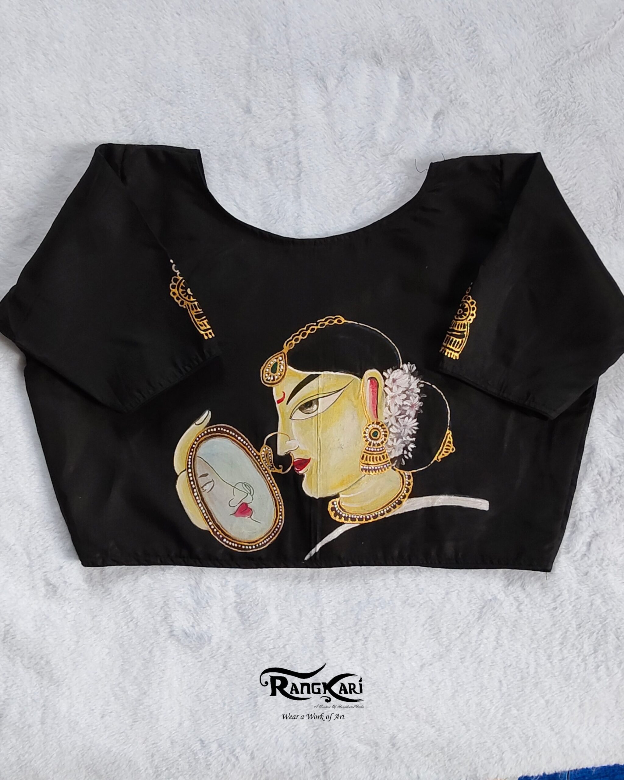 "ROOP KI RANI" Hand Painted Blouse - Image 3