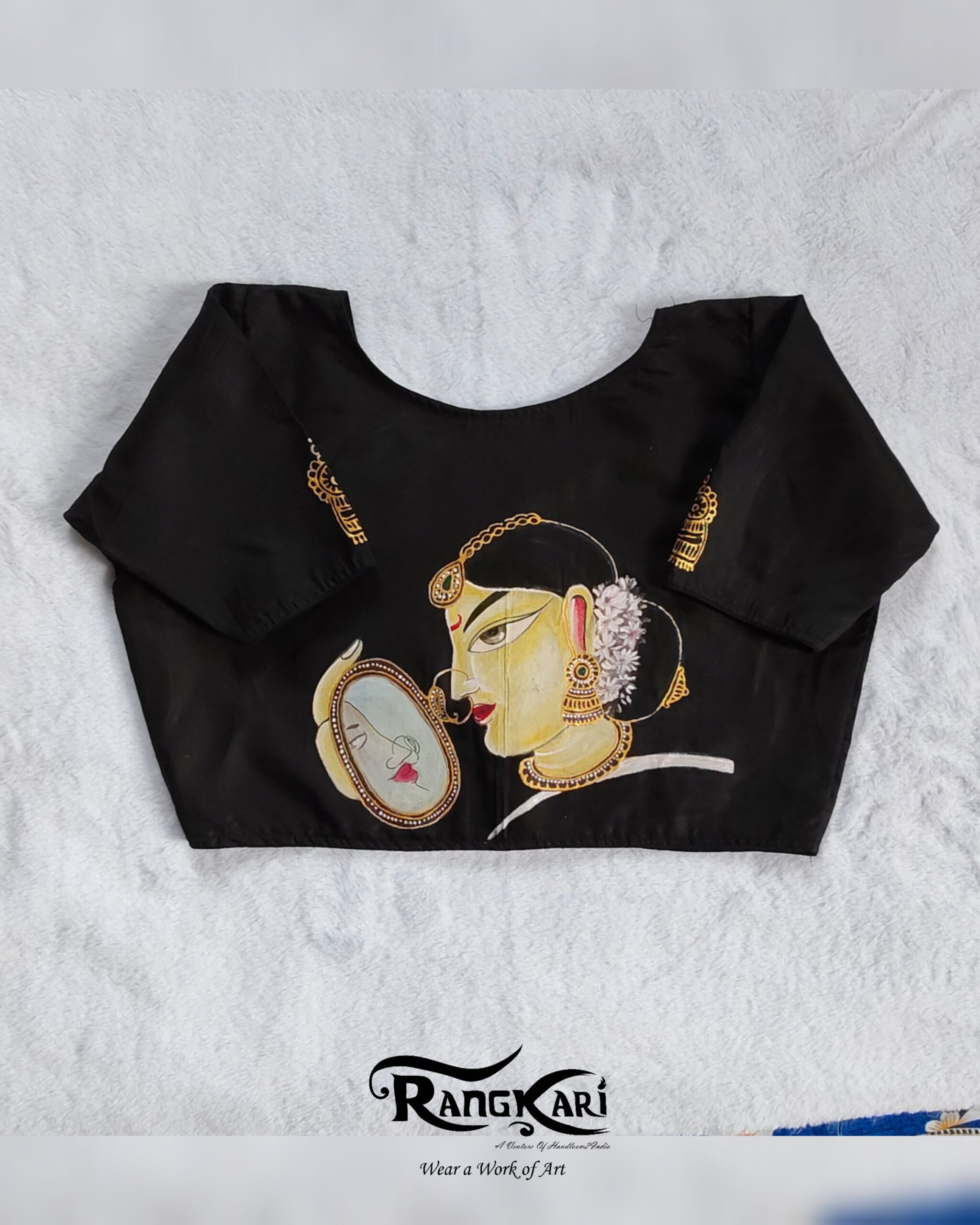 "ROOP KI RANI" Hand Painted Blouse - Image 8