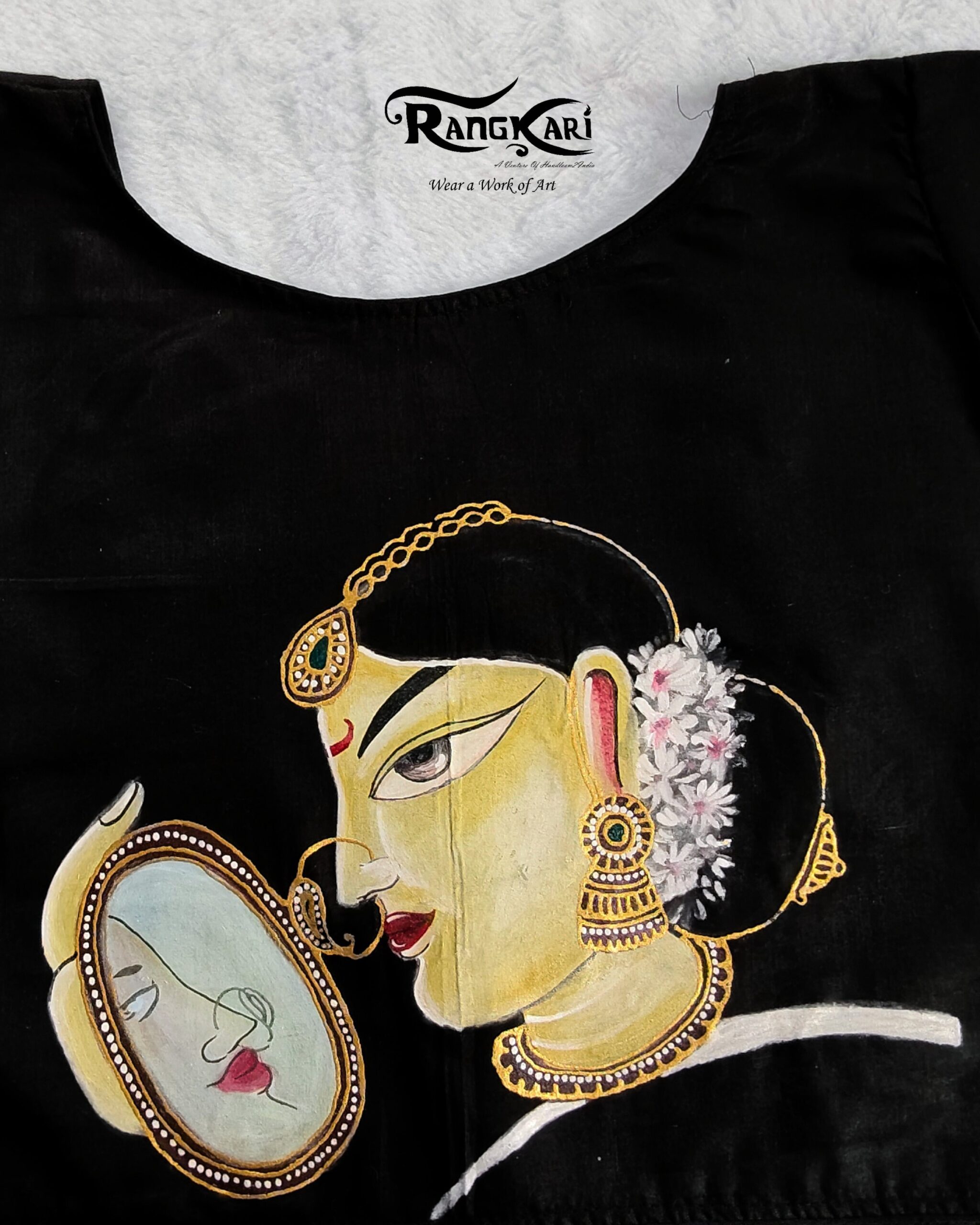 "ROOP KI RANI" Hand Painted Blouse - Image 4