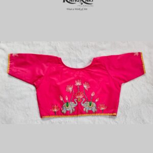 "GAJA LAKSHMI" Hand Painted Blouse
