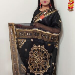 "SAURA CHAKRA" Hand Painted Tissue Saree