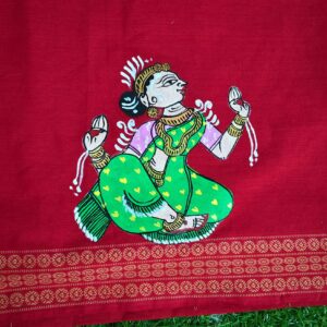 "NUPUR NARTAKI" Hand Painted Sambalpuri Blouse Piece