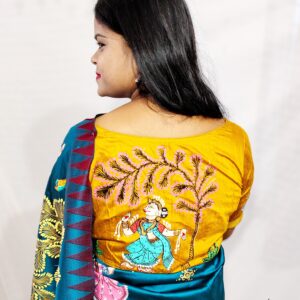 "RADHA VILASINI" Hand Painted Pattachitra Blouse