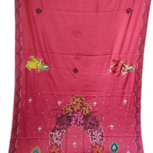 "MADHUR RAAS"Hand-Painted Pattachitra Krishna Leela Saree