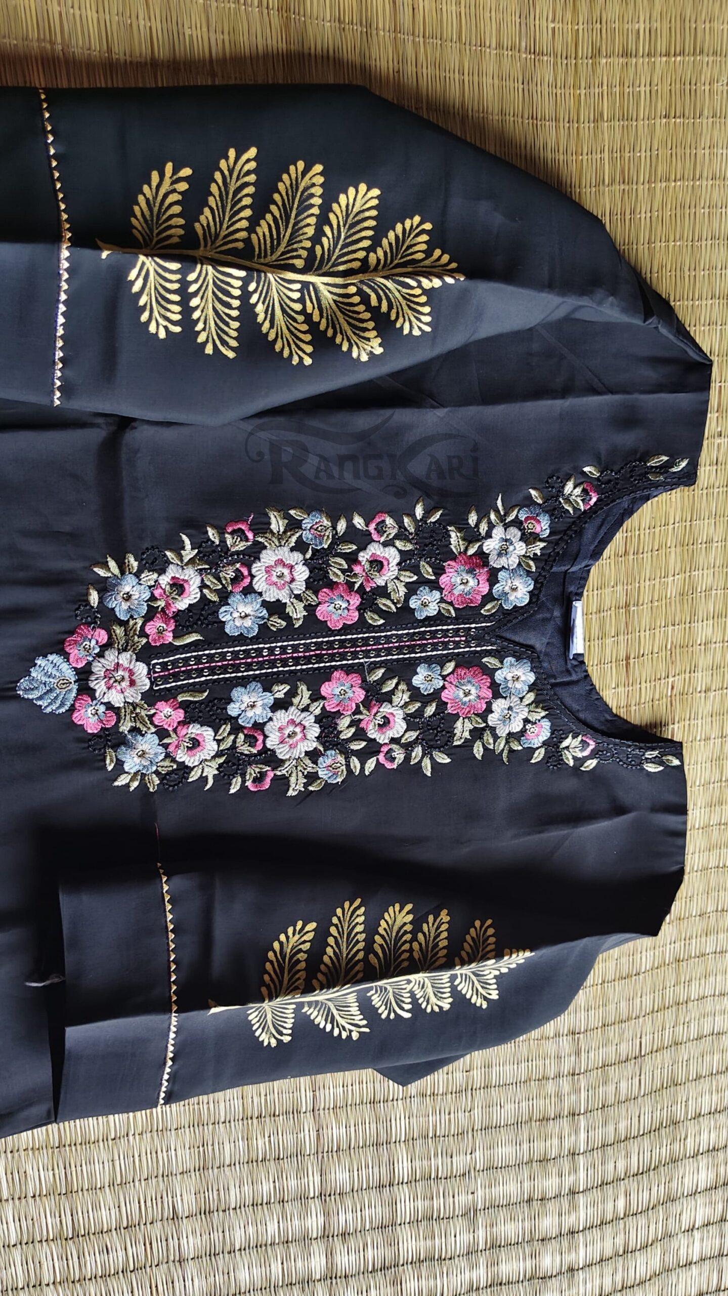 NRITYA VEENA Hand Painted Patachitra Silk Kurti - Image 6