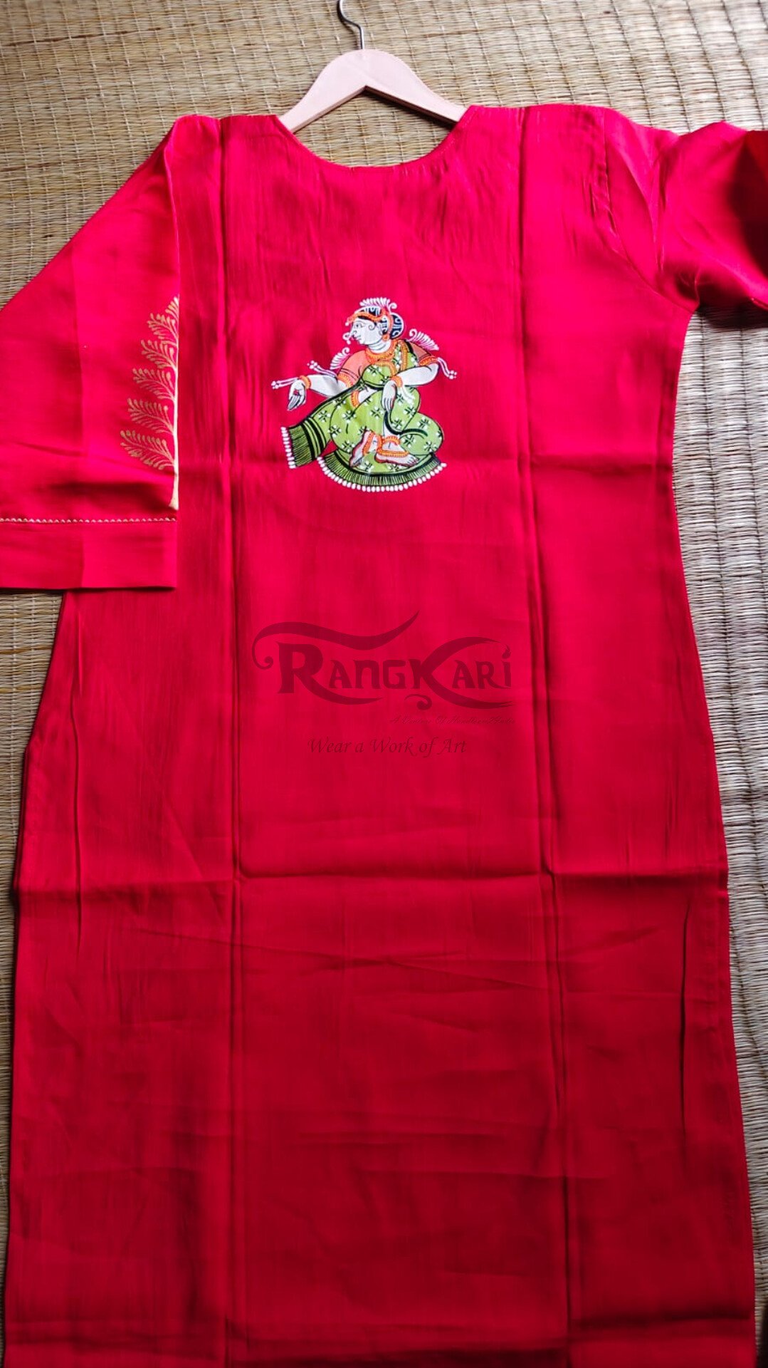 NRITYANGI Hand Painted Patachitra Silk Kurti - Image 5
