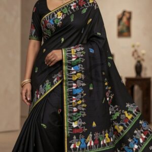 RANGIKA Hand Painted Silk Saree