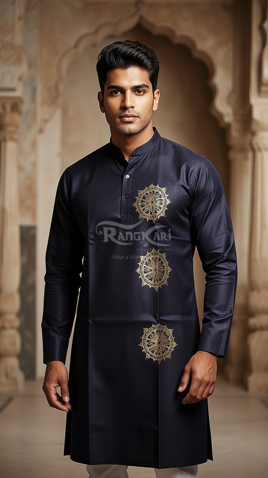 2026/05/1000627415.jpg pichikaam hand painted magenta kurta pichwai cow & lotus design copy